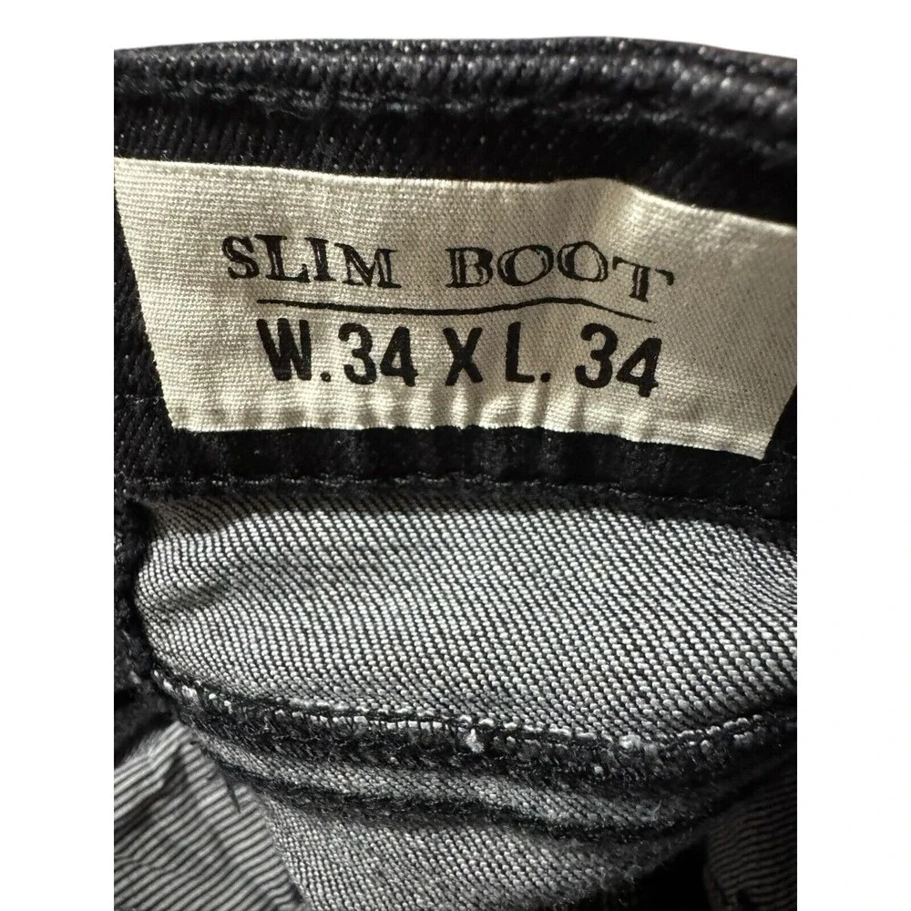 T.K. Axel Men’s Slim Boot Jeans 34x34 Black NWT